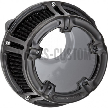 Filtre-à-air-Arlen-Ness-Method-clear-Noir-anodisé-pour-Touring-et-Softail
