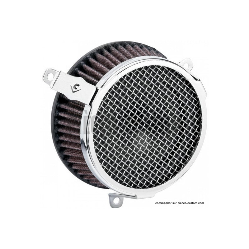 Filtre-à-air-Cobra-Plain-chromé-pour-Twin-Cam