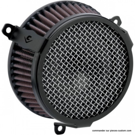 Filtre-à-air-Cobra-Plain-noir-pour-Twin-Cam