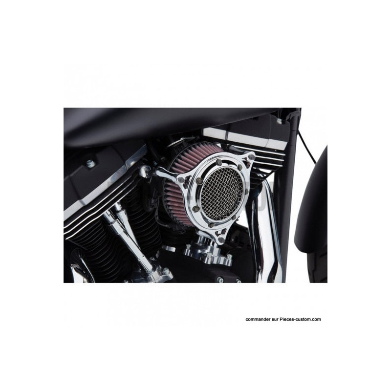 Filtre-à-air-Cobra-RPT-finition-chrome-pour-Twin-Cam