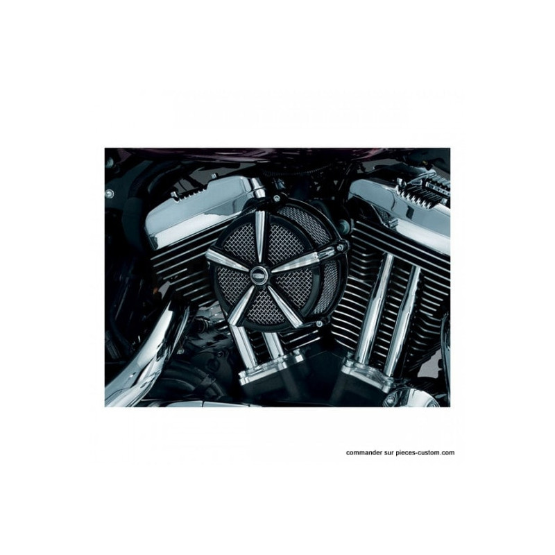 Filtre-à-air-Küryakyn-Mach-2-Noir-et-Chrome-pour-Sportster