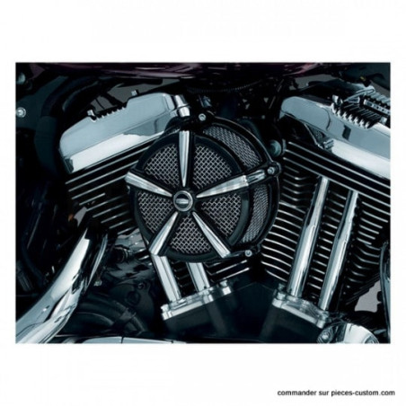 Filtre-à-air-Küryakyn-Mach-2-Noir-et-Chrome-pour-Sportster