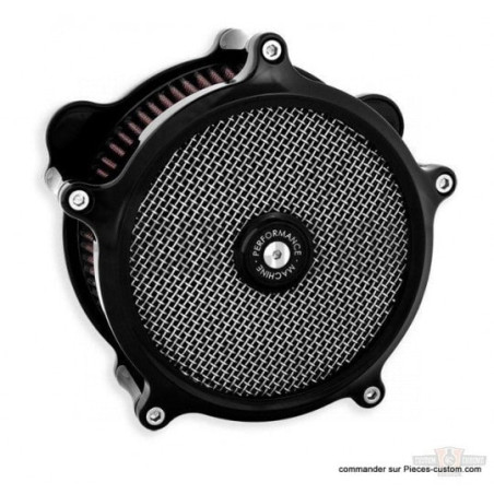 Filtre-à-air-Performance-Machine-Super-gas-Noir-pour-Big-Twin