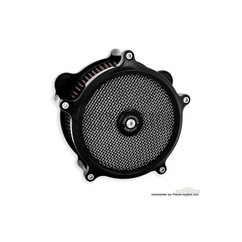 Filtre-à-air-Performance-Machine-Super-gas-Noir-pour-Sportster