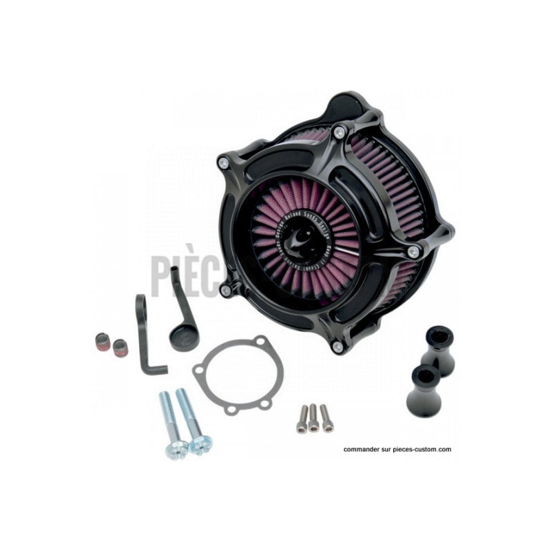 Filtre-à-air-RSD-Turbine-Noir-pour-Big-Twin-Dyna-Softail