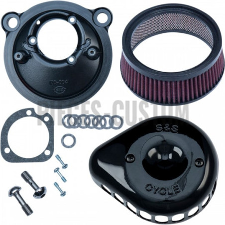 Filtre-à-air-S-S-mini-tear-drop-stealth-noir-brillant-pour-Sportster-XL