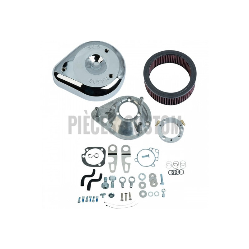 Filtre-à-air-S-S-mini-tear-drop-stealth-chrome-pour-Sportster-XL