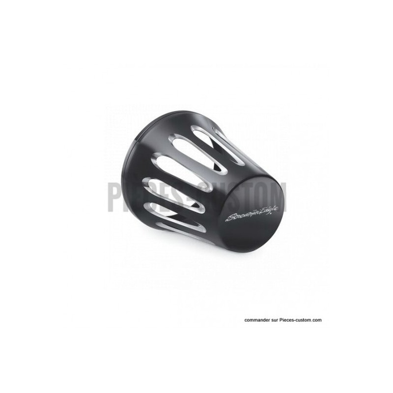 Cache-filtre-à-air-Screamin-eagle-Noir-Logo-sur-l-extrémité