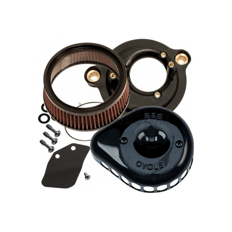 Filtre-à-air-S-S-mini-teardrop-stealth-Noir-pour-Softail-et-Touring-M8-ref-10102609