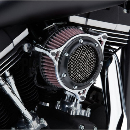 Filtre-à-air-Cobra-RPT-noir-et-chrome-Softail-M8-ref-10102302