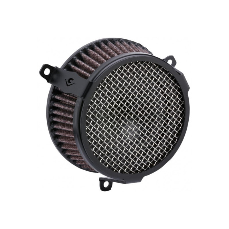 Filtre-à-air-Cobra-Plain-Noir-pour-Softail-M8-ref-10102297
