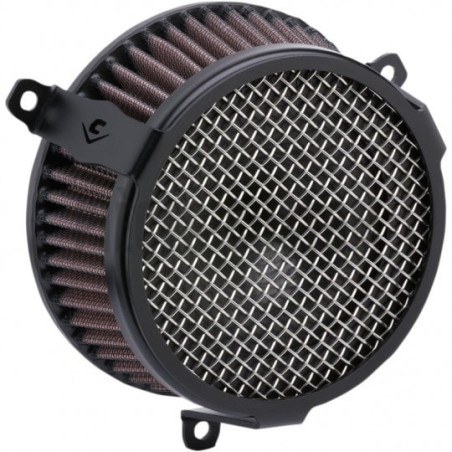 Filtre-à-air-Cobra-Plain-Noir-pour-Softail-M8-ref-10102297