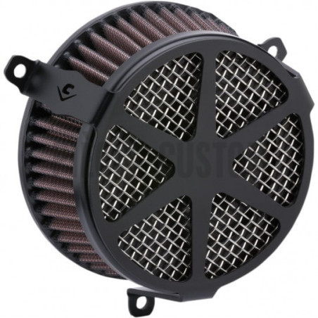 Filtre-à-air-Cobra-Spoke-Noir-pour-Softail-M8-ref-10102299
