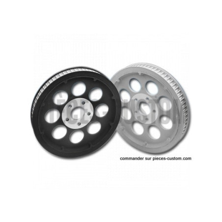 Poulie-arrière-argent-65-dents-Big-Twin-ref-75518