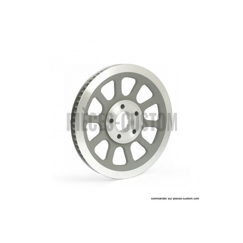 Poulie-silver-66-dents-largeur-20-mm-pour-modèles-Softail-ref-520279