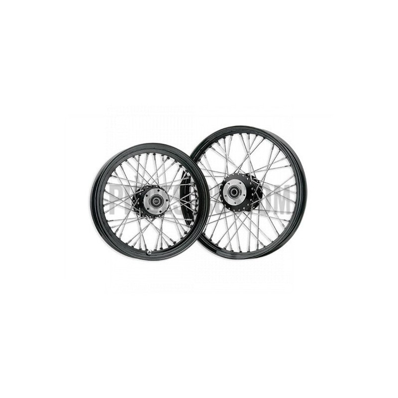 Roue-avant-40-rayons-chrome-et-noir-DNA-21-x-2-15-Sportster-FXD-ref-635669