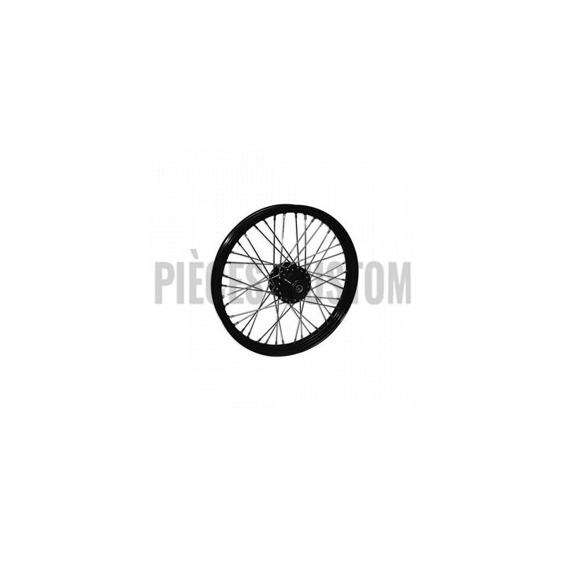 Roue-avant-40-rayons-chrome-et-noir-DNA-19-x-2-15-Sportster-FXD-ref-632521