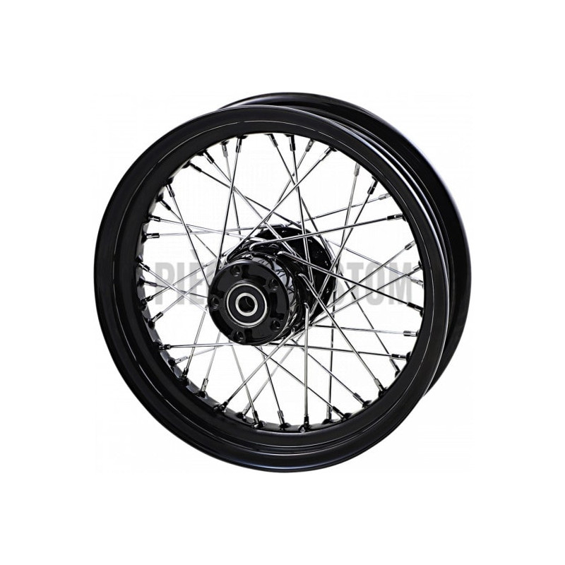 Roue-arrière-16-x-3-noire-40-rayons-pour-Softail-Dyna-et-Sportster-ref-02040570