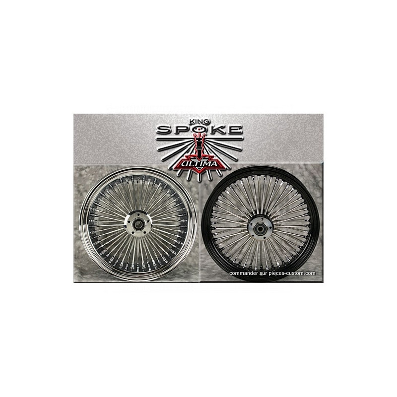 Roue-arrière-18-x-3-5-King-Spoke-chromée-axe-de-1-pouce-ref-37-509