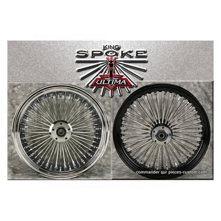 Roue-arrière-18-x-3-5-King-Spoke-chromée-axe-de-1-pouce-ref-37-509