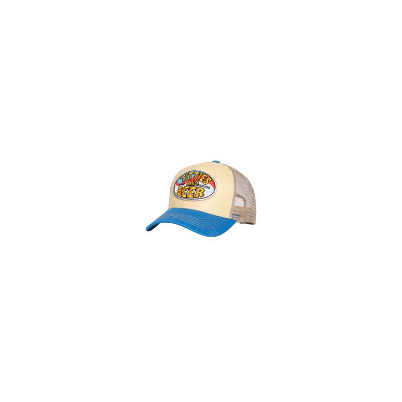 Casquette-King-Kerosin-Titties-And-Beer-beige-bleu-MCS-996347