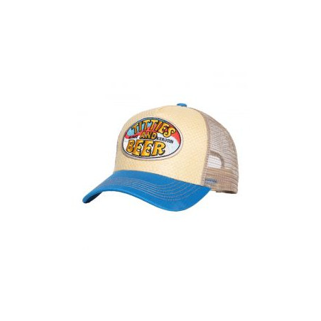 Casquette-King-Kerosin-Titties-And-Beer-beige-bleu-MCS-996347