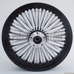 Roue-avant-21-x-2-15-voile-noire-et-rayons-chromés-axe-3-4-pour-modèle-2000-et-après-ref-576-04221