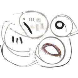 Kit de câbles Tressé Ape 12"-14"  FLHT FLHR FLHX de 2008 à 2013
