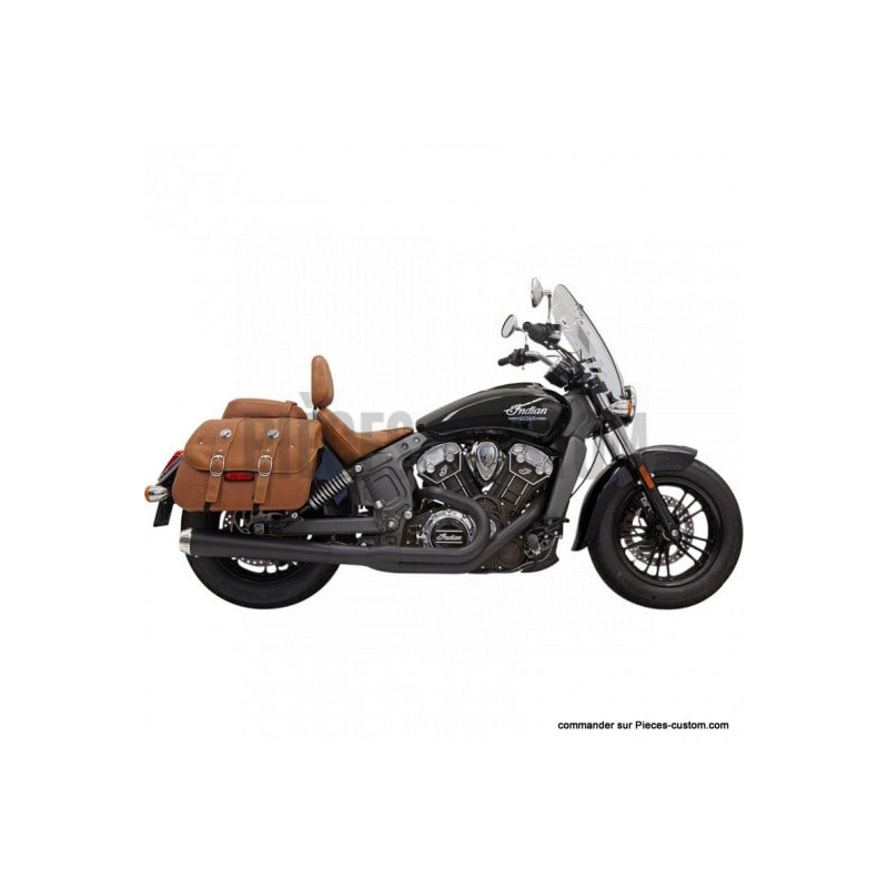 Echappement-2-en-1-Road-Rage-Noir-pour-Indian-de-2015-à-2021-ref-18102355