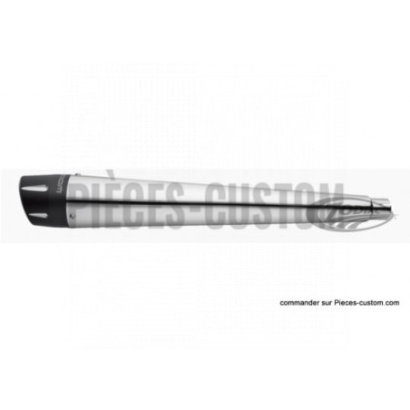 Silencieux-Combat-4-pouces-et-demi-Chrome-Noir-Indian-de-2014-à-2017-ref-IIN00056