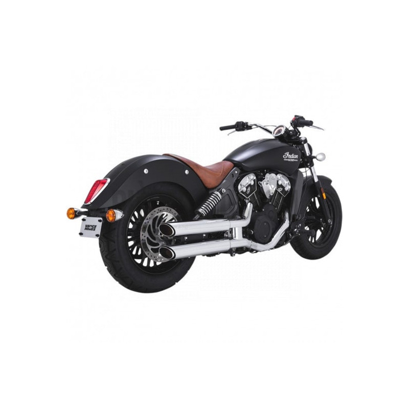 Silencieux-Twin-Slash-3-pouces-chromé-pour-Indian-Scout-de-2015-à-2023-ref-18011230