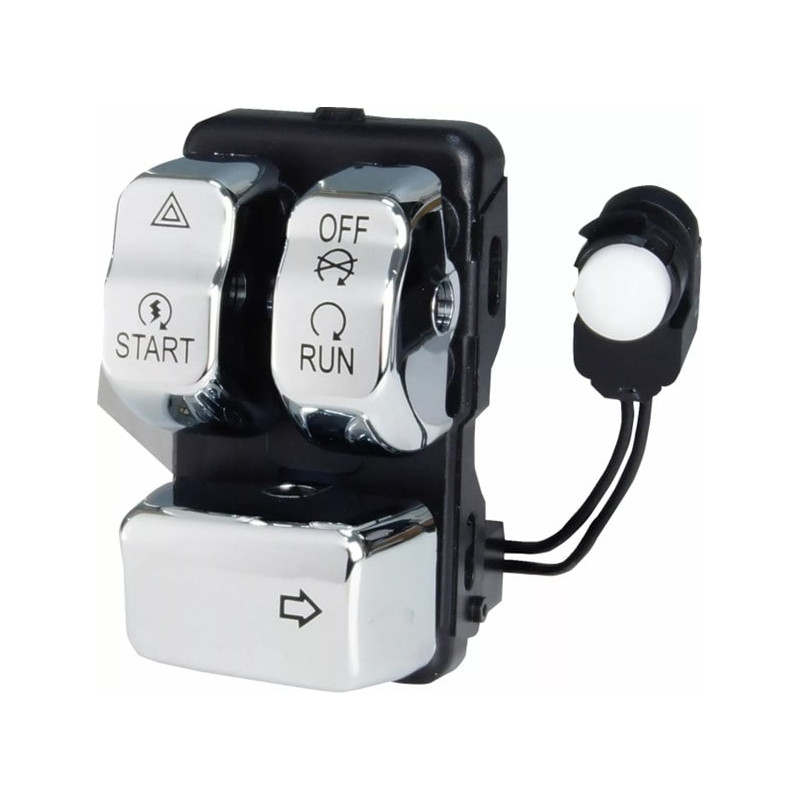 Module-de-commande-de-guidon-CAN-bus-Chromé-pour-Softail-FXD-XL-ref-06160384