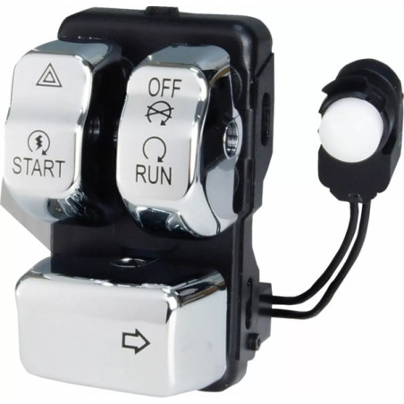 Module-de-commande-de-guidon-CAN-bus-Chromé-pour-Softail-FXD-XL-ref-06160384