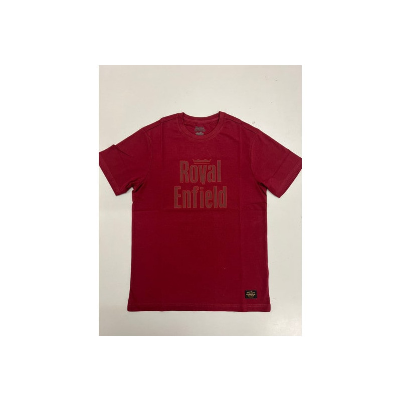 Tee-Shirt-Homme-Royal-Enfield-Patch-Bordeaux-ref-RLATSA230651