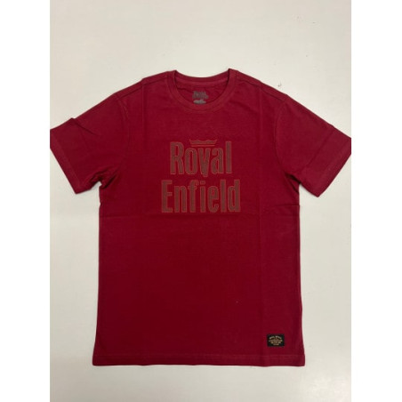 Tee-Shirt-Homme-Royal-Enfield-Patch-Bordeaux-ref-RLATSA230651