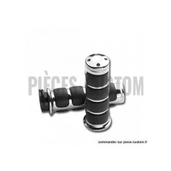 Poignées-Küryakyn-Iso-grips-Chrome-pour-modèles-de-1974-à-2020-ref-48254