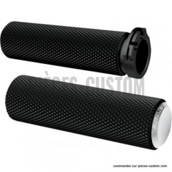 Poignées-Arlen-Ness-Fusion-Knurled-chrome-pour-modèles-de-1973-à-2022-ref-06301041