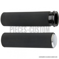 Poignées-Arlen-Ness-Fusion-Knurled-chromé-pour-commandes-électroniques-de-2008-à-2024-ref-06301043