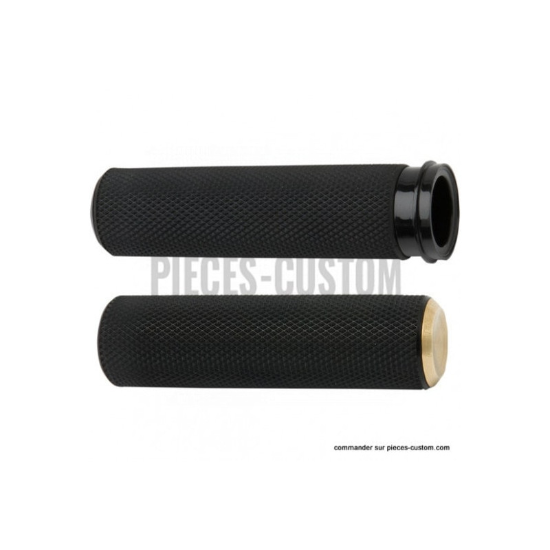 Poignées-Arlen-Ness-Fusion-Knurled-laiton-pour-commandes-électroniques-de-2008-à-2022-ref-06301479