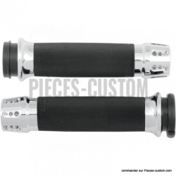 Poignées-Avon-Custom-Gatlin-Chrome-pour-commandes-électroniques-de-2008-à-2020-ref-06301175