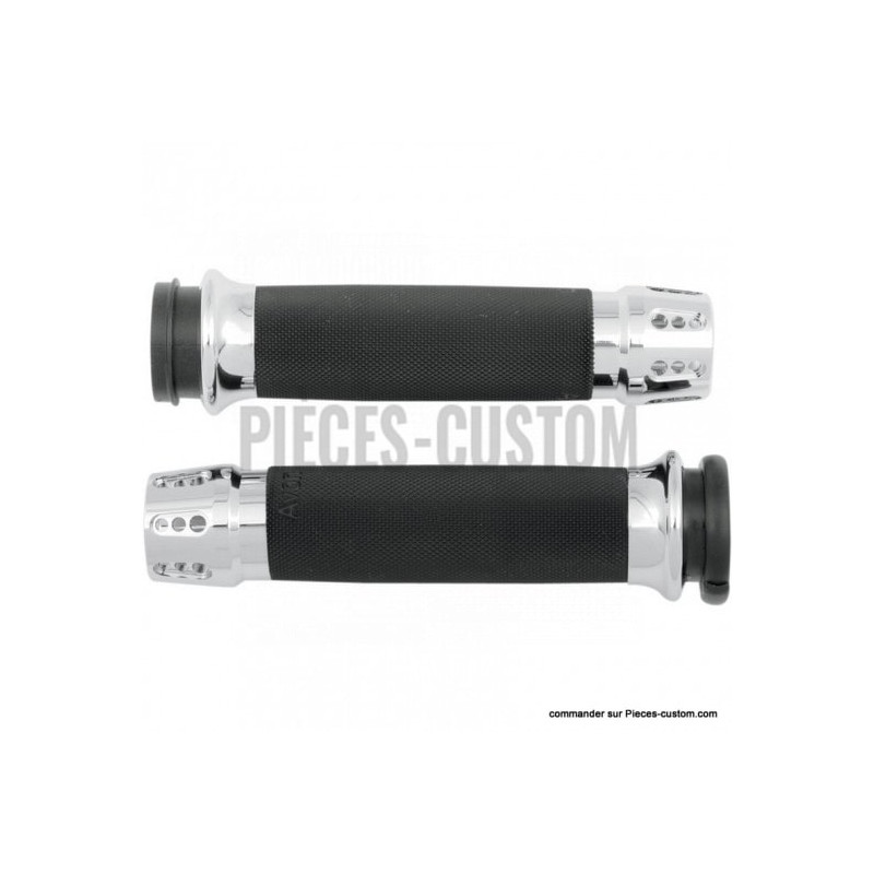 Poignées-Avon-Custom-Gatlin-Chrome-pour-commandes-électroniques-de-2008-à-2020-ref-06301175