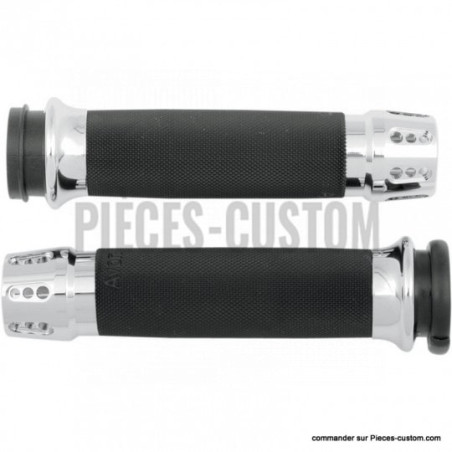 Poignées-Avon-Custom-Gatlin-Chrome-pour-commandes-électroniques-de-2008-à-2020-ref-06301175