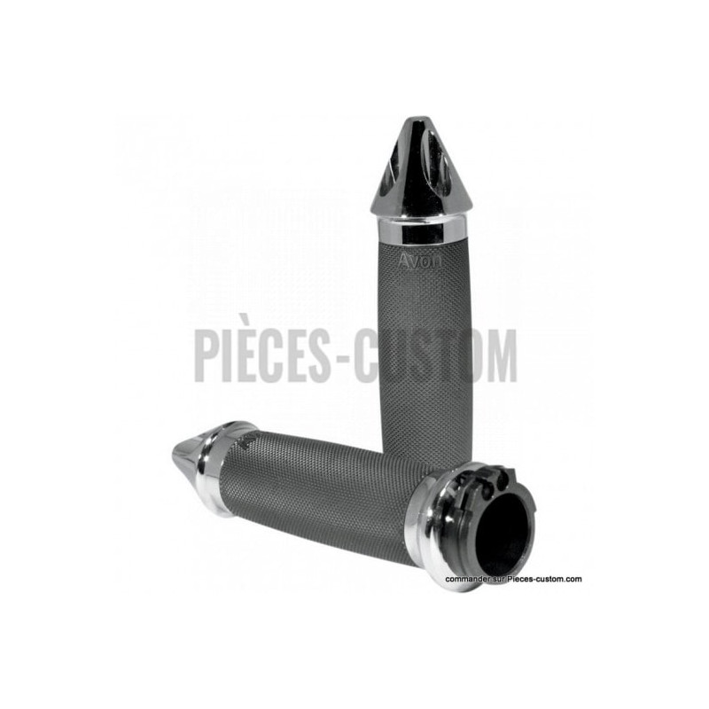 Poignées-Avon-Custom-Spike-Chrome-pour-commandes-électroniques-de-2008-à-2024-ref-06300678