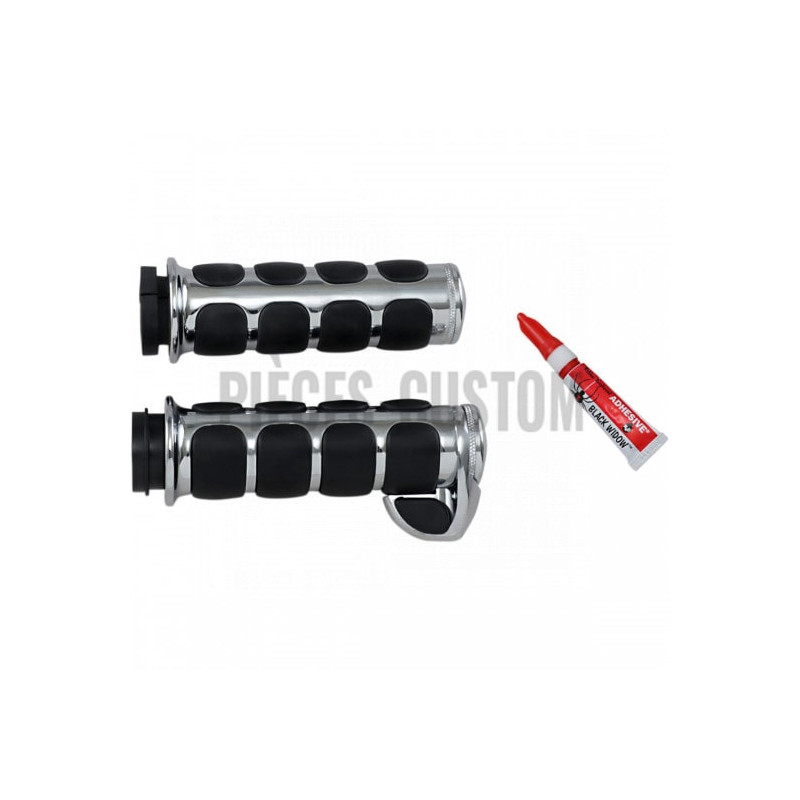 Poignées-Küryakyn-Premium-Iso-Grips-pour-Touring-et-Softail-de-2008-à-2021-ref-06300453