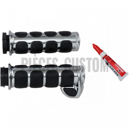 Poignées-Küryakyn-Premium-Iso-Grips-pour-Touring-et-Softail-de-2008-à-2021-ref-06300453