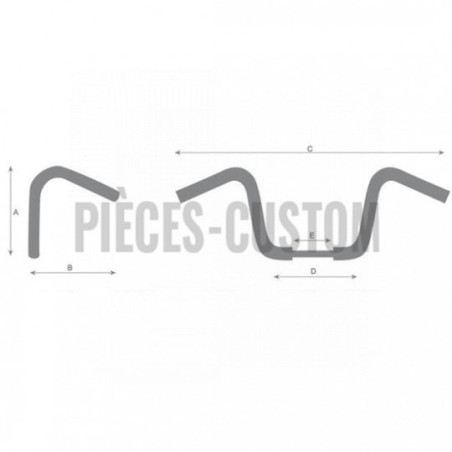 Guidon-Flyer-Bar-32-mm-Intégrale-finition-chromé-ref-55-5012