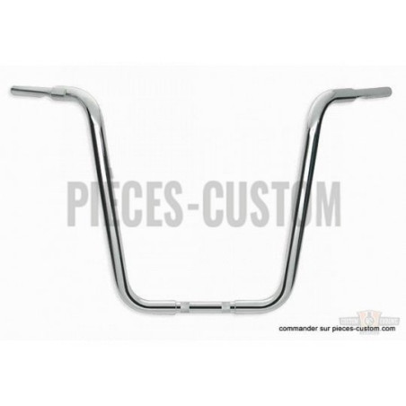 Guidon-Ape-Hanger-Psycho-18-pouces-Chrome-pour-modèles-de-1982-à-2013-ref-19199