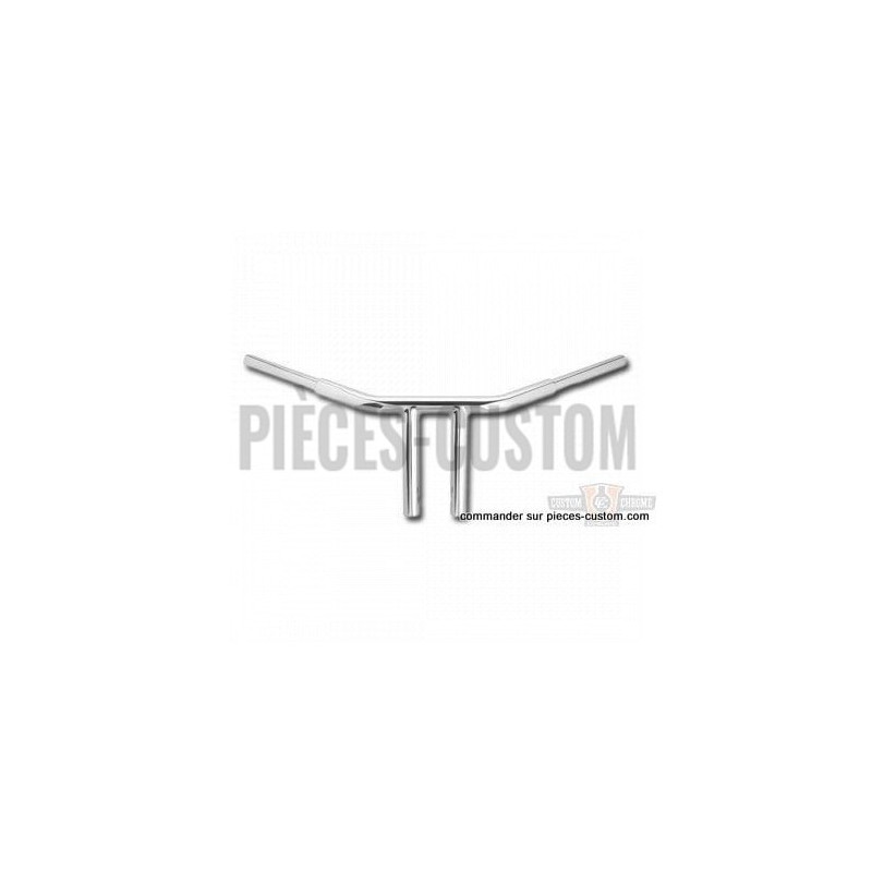 Guidon-T-Bar-Psycho-8-pouces-Chrome-pour-modèles-de-1982-à-2016-ref-19197