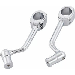 Fixations-de-repose-pieds-autoroute-chromées-sans-embouts-de-sélecteur-Arlen-Ness-ref-16240403