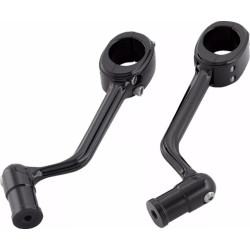 Fixations-de-repose-pieds-autoroute-noires -sans-embouts-de-sélecteur-Arlen-Ness-ref-16240402